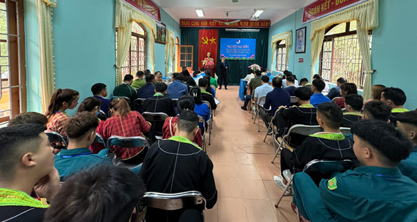 Các đại biểu tham dự Đại hội Hội Liên hiệp Thanh niên Việt Nam  xã Cao Lâu lần thứ V, nhiệm kỳ 2024-2029.